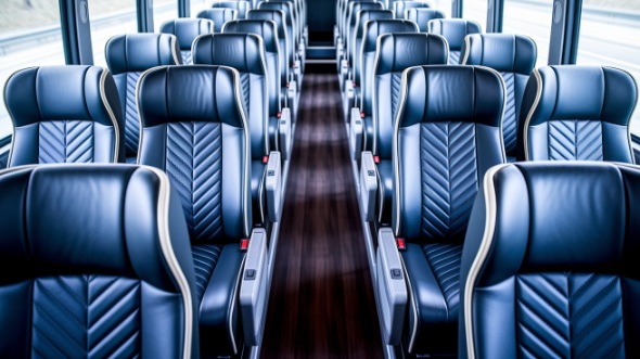 orem 55 passenger charter bus inside