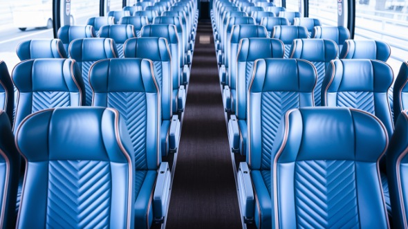 orem 55 passenger charter bus interior