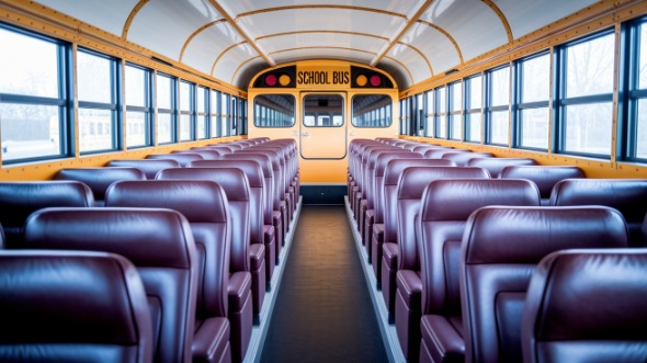 orem school bus rental inside