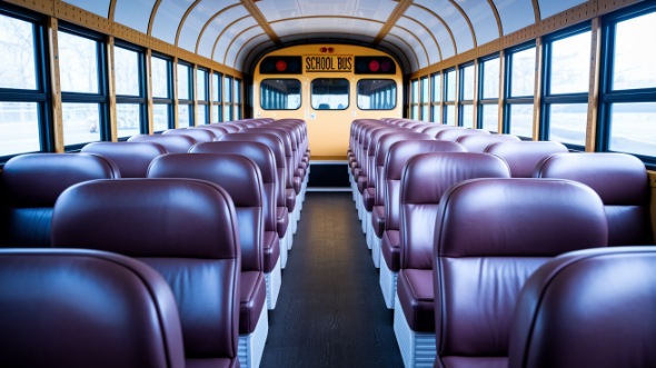 school bus rental interior